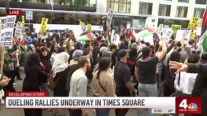 Times Square protests: Dueling rallies over Israel-Hamas war