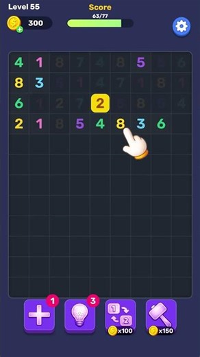Number Match - Merge 10 Puzzle Level 55 Gameplay