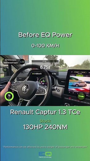2020 Renault Captur 1.3 TCe stage 1 remap 0-100KM/H 175HP/310NM