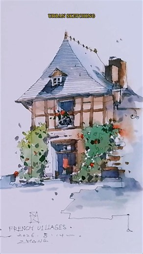 Sketch French Villages #urbansketching #sketch #watercolor #painting