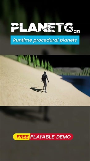 PlanetGen — Procedural Spherical Terrain | Gravity | Runtime Streaming | Foliage | Biomes | UE5