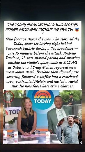 Today Intruder Spotted Behind Savannah Live 😨#TodayShow #CraigMelvin #Shorts