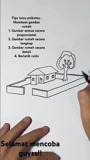 Tips Lolos Psikotes : Menggambar Rumah!! Selamat mencoba ya! 😁🔥💪🏻 #drawing #psikotes #design