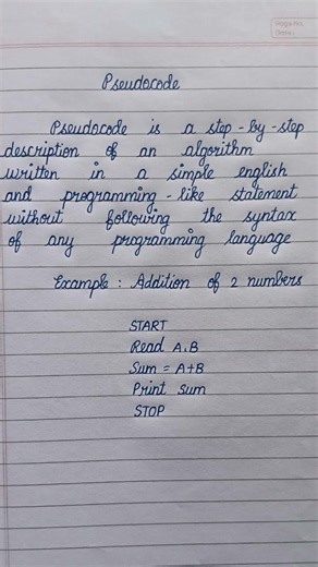 What is Pseudocode? | Python Basics #shorts
