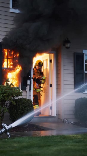 Heroic Fireman Rescues Dog from Burning House