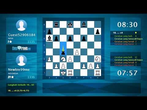 Analisis Permainan Catur: Newbie99me - Guest52906184, 1-0 (Oleh ChessFriends.com)