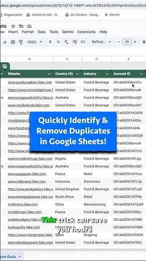 Quickly identify and remove duplicates in Google Sheets!
