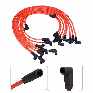 Anxingo 10.5 MM High Performance Spark Plug Wire Set, Ignition Coil Cable Replacement for Chevrolet Engines HEI SBC BBC 350 383 454 Electronic-9Pcs