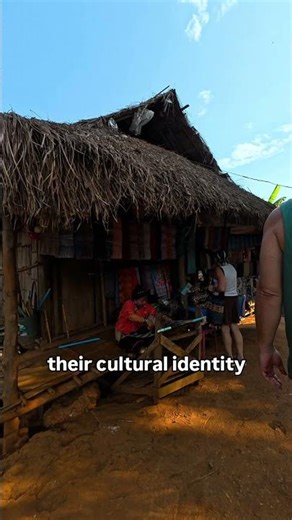 Visiting a Karen tribe village in northern Thailand.#travel #culture #thailand #explore #shorts
