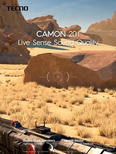 Hi-Res audio and Stereo Dual Speaker Create an Immersive Audio Experience with High-Bass Synergy. Pinpoint the Location Via Sound in Games, and Enjoy the Rich and Full tonal Quality in Music! #StopAtNothing #Camon20 #Camon20Series #GlowingSelfie #tecnoethiopia #TecnoMobile #selfie #mobilephotographer #TECNOMobile #smartphone #capturemoments | TECNO Mobile