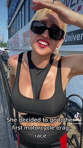 This young lady decided to go to her first motorcycle drag race! New fans are what it is all about! Thanks for coming! | CycleDrag
