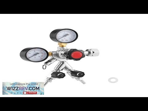 VEVOR CO2 Regulator Dual Gauge Dual Valve Beer Keg Regulator 060 PSI Adjustable Pressure
