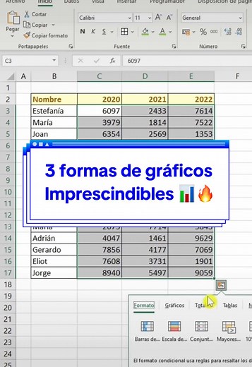 Descubre las 3 Formas Esenciales de Crear Gráficas en Excel