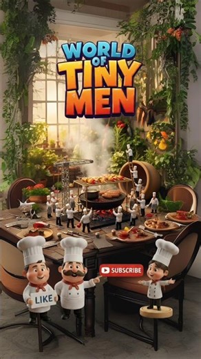 Tiny Chefs Cook a Giant Feast | Miniature BBQ World | World Of Tiny Men