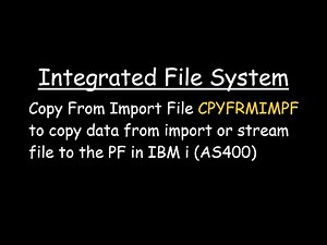 Copy From Import File CPYFRMIMPF to copy data from import or stream file to the PF in IBM i (AS400)