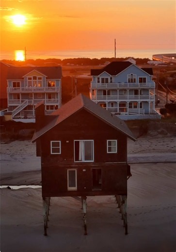 A look at the north end of Rodanthe, NC after the September Nor’easter, starting at the Black Pearl house. You can see where all the sand has eroded from underneath the Black Pearl and the Pilings are even more exposed than prior to the storm. As well as many more homes along the coast that have lost so much beach and dunes. #rodanthe #blackpearl #outerbanks #northcarolina #coastalerosion