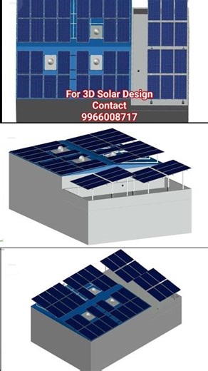 3D Design for Solar Structure, 3D AutoCAD Drawing,