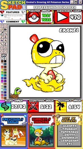 Drawing Scraggy 🎒 | Drawing All Pokemon Series (DAY 102)