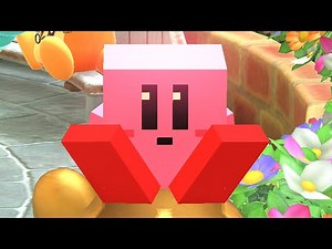 Playable Minecraft Kirby in Kirby and The Forgotten Land