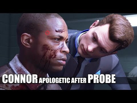 Detroit Become Human - Connor Expresses Regret - HK400 Resists Probe - Interrogation (All Dialogue)