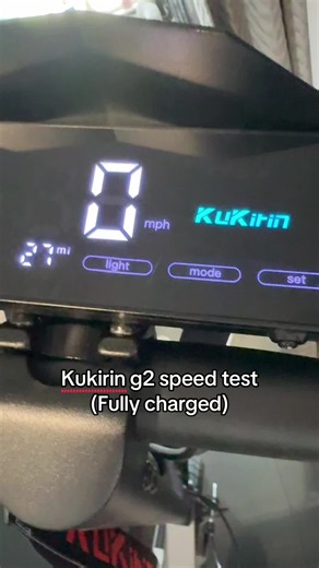 Kukirin G2 speed test (fully charged) — real-world top speed