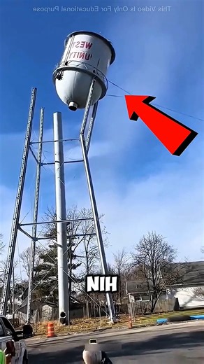 Look! This water tower collapsed and there was a huge explosion!