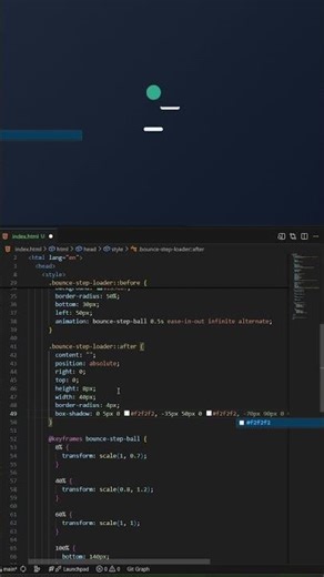 CSS Bounce Step Loader Animation 🔥 | Pure HTML & CSS Loading Effect #shorts #coding #webdesign