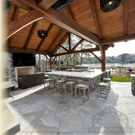 Make 2026 the year you elevate your backyard. Start now with a custom design that captures the beauty and strength of authentic timber framing. #NewYearProjects #OutdoorUpgrades #TimberFrameExperts #CustomDesign #frameworkplus #timberframe #pavilion #pavilionkits | Frame Work Plus, Inc