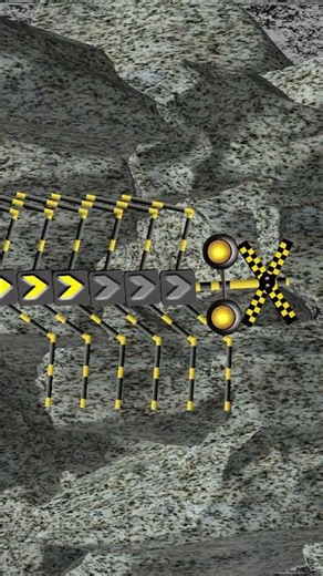 天空でBABYMONSTERたちと崖歩きする踏切さん1 / 4K / Railroad Crossings on the sky cliff #Shorts
