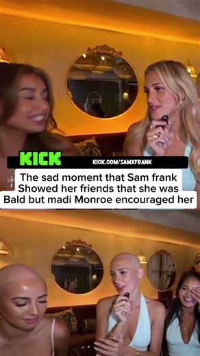 The sad moment that Sam frankShowed her friends that she was bald #samfrank #bald