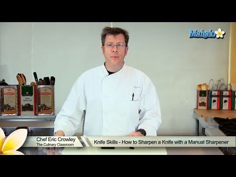 Knife Skills - How to Sharpen a Knife With a Manual Sharpener