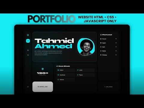 Responsive Personal Portfolio Website Using HTML, CSS & JavaScript