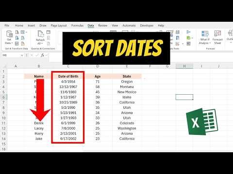How To Sort By Date In Excel