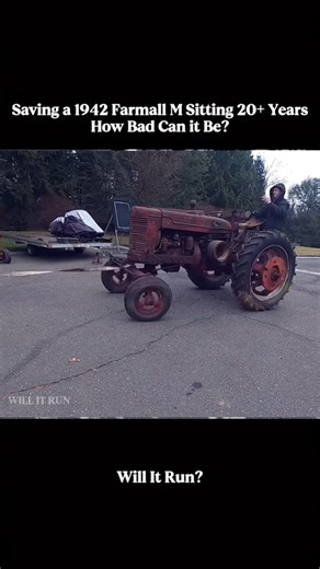 willitrun on Instagram: "1942 Farmall M sitting 20 years #restoration #repair #recovery #engine #restore #mechanic #old #fyp"