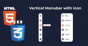 Vertical Menubar with Icon and Hover Effect - CSS | Geekboots