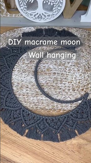 DIY macrame tutorial | How to make a macrame moon | macrame moon wall hanging tutorial for beginners