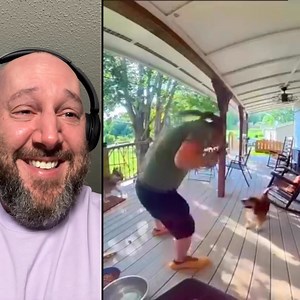 Squirrel goes after guy and dog #reaction | Dramatic Shenanigans