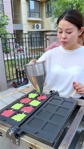 A talented chef! Word skewer cake | Gold coin cake #streetfood #satisfying