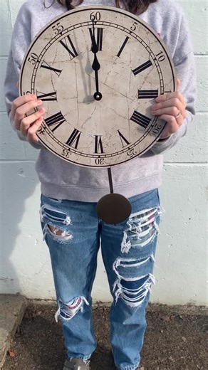 Wall Clock With Pendulum- Beige Clock - Etsy