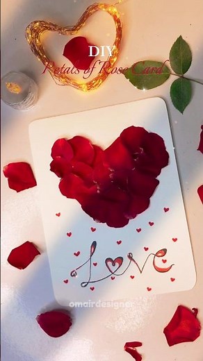 Petals of Love - Handmade Rose Petals Card 🌹✨