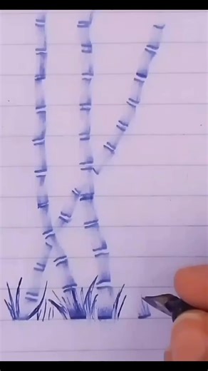 Easy bamboo tree drawing #drawing #art #fyp #creative #tiktok