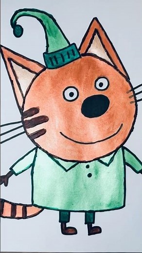 Kot budyń. Rysowanie i kolorowanie „Kot-o-ciaki”