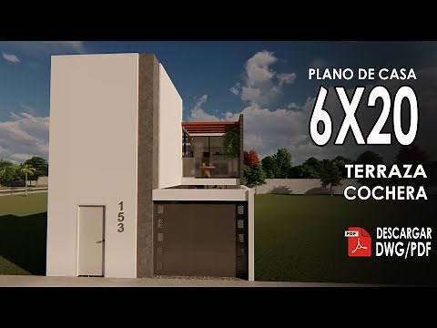 Plano de casa de 6x20 metros