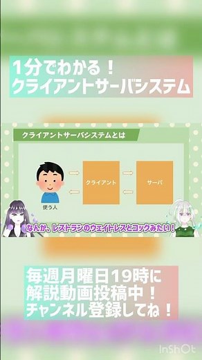 【1分でわかる！】クライアントサーバシステムを現役エンジニアが解説 #基本情報技術者試験 #エンジニア