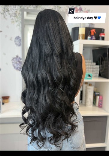 Blue-Black Hair Dye: Fresh Long Hair & Extension Tips