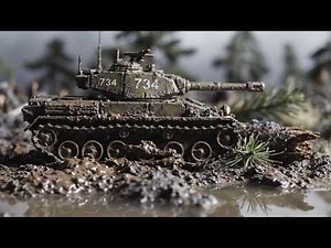 Miniature RC Tank vs Extreme Mud Pit Challenge — Realistic Diorama Test