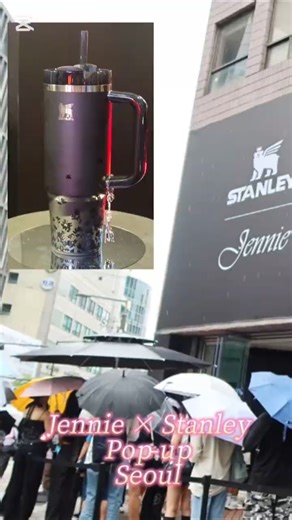 Stanley x Jennie in Seoul Seongsu l 제니의 '찐' 애착템 스탠리, 꽃잎 품은 블랙 실물🖤🌸