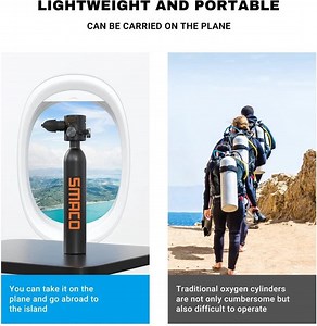 Smaco Mini Scuba Tank - Herbruikbare Air Cilinder - Duikfles - 0,5 liter | bol