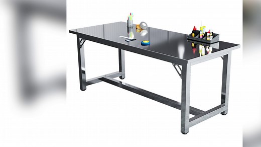 304 Stainless Steel Workbench with Shelves, Multi-Layer Storage for Packaging & Kitchen
