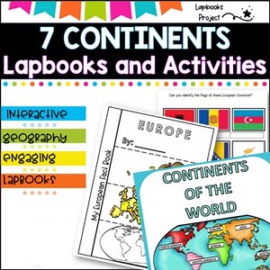 7 Continents of the World- Lapbooks and activities